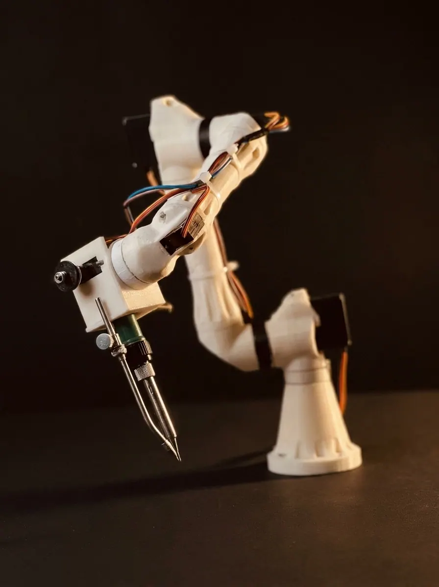 3D printed components for a functional six-axis robot arm